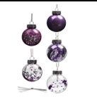 Xmas Tree Ornament ball 6cm #Purple (6pcs)