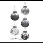 Xmas Tree Ornament ball 6cm Silver (6pc)