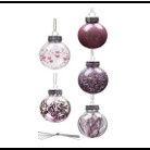 Xmas Tree Ornament ball 6cm Pink(6pc)