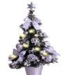 Tabletop Xmas tree 40cm with LED lights #Silver