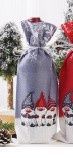 Xmas Wine Bags #C1-2 Santa Clause Grey