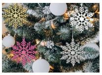 XMAS TREE DECOR SNOWFLAKE SILVER
