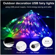 Smart RGB Fairy String Lights 10M 50 LED Globes