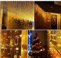 Solar Snowing Icicle lights 15M x 600 LED Warm White