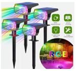 Solar Spot Light RBG LED Garden Light warm white