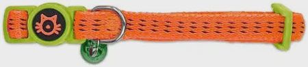 Padded Cat Collar Safety Buckle Orange