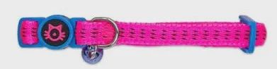 Padded Cat Collar Safety Buckle Pink
