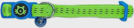 Padded Cat Collar Safety Buckle  Green