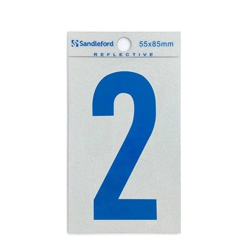 Numeral Self Adhesive &amp; Reflective / Number 2