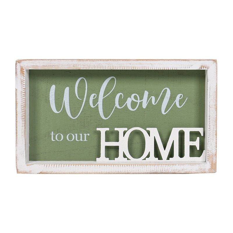 Home 3D Wall Plaque Wall Art in Shadow Box Frame 28x3.5x16cm