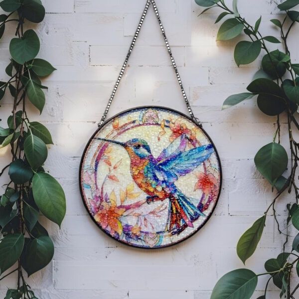 Bird Stained Glass Sun Catcher 20x0.2x20-35xm