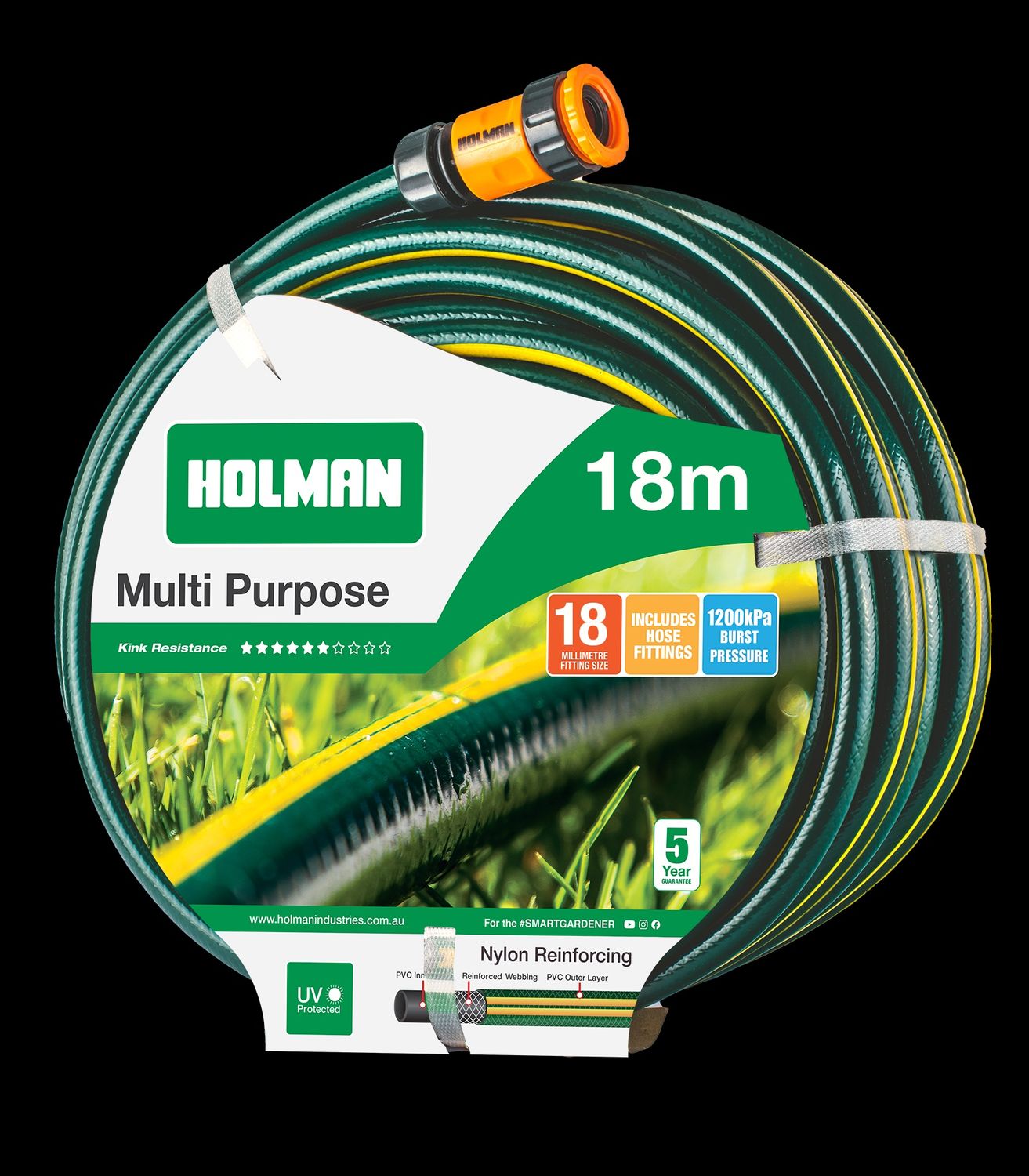 18mm x 18m Multi-Purpose Garden Hose
