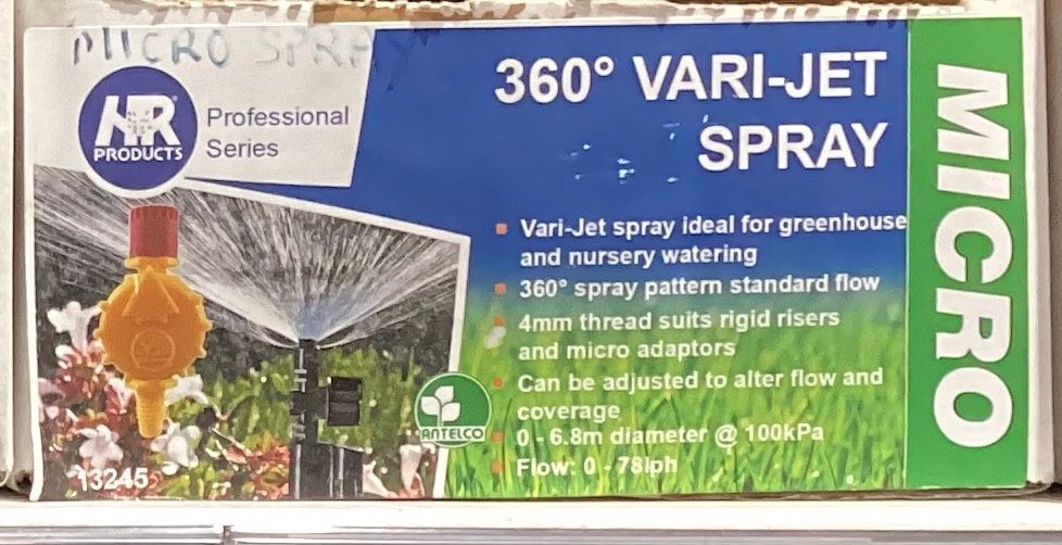 Micro spray adjustable 360deg each