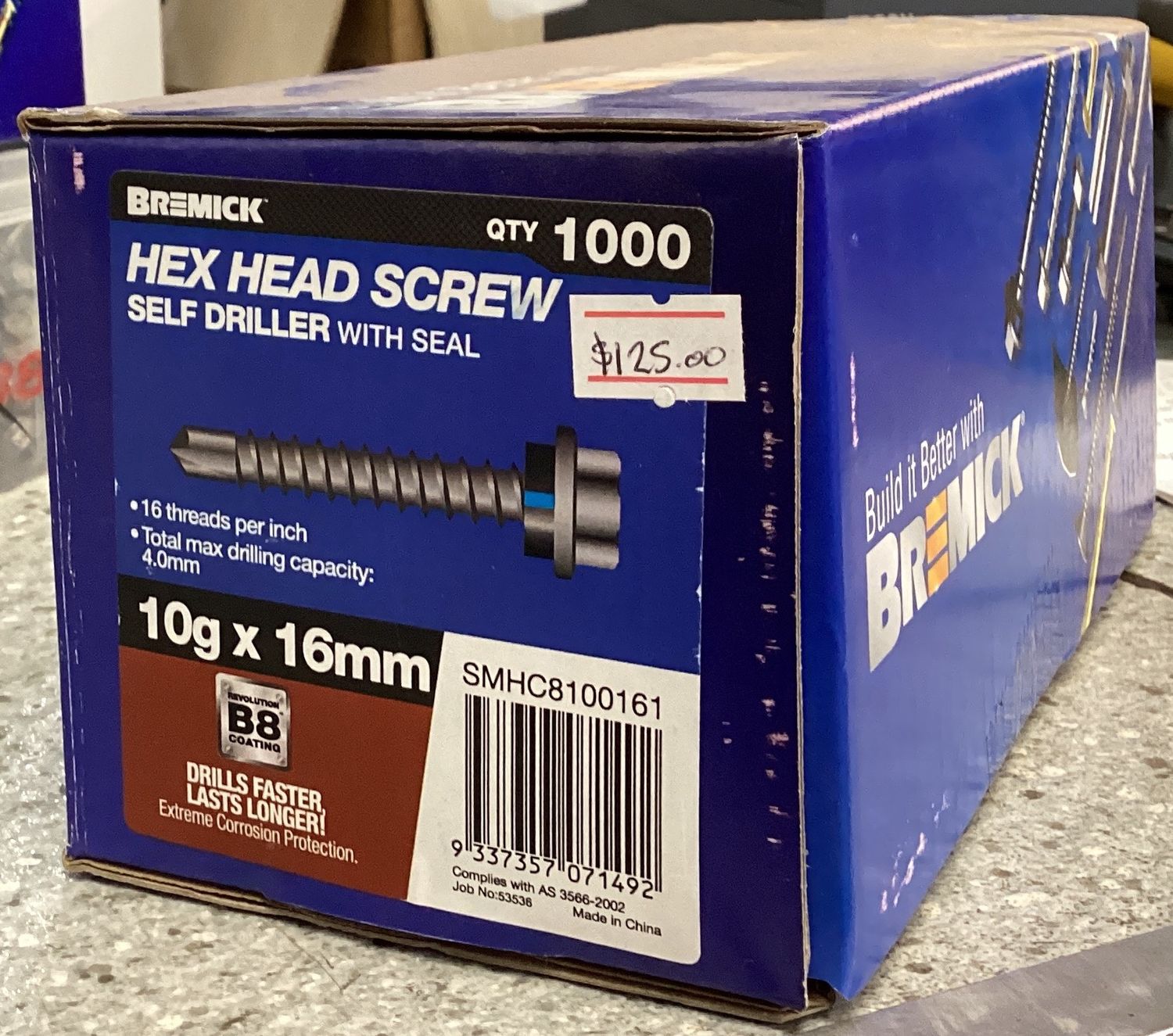 Tec screw 10gx16mm x1000 w/neo
