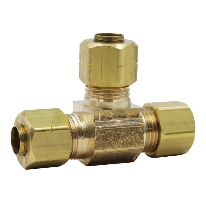 Kinco tee brass 3/4" nylon olive