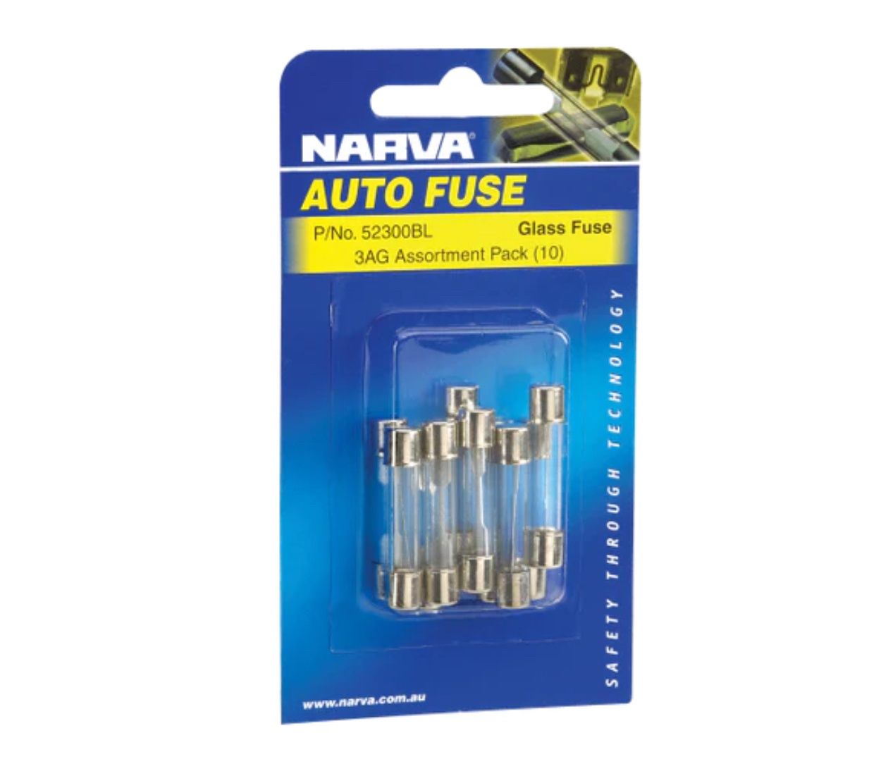 Auto fuse glass ass/d 3AG pk10