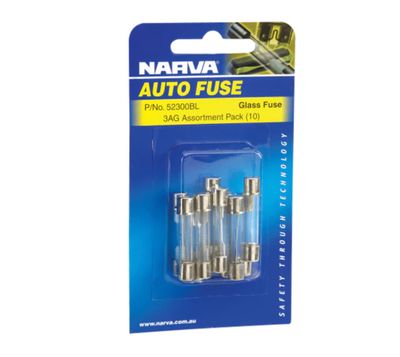Auto fuse glass ass/d 3AG pk10