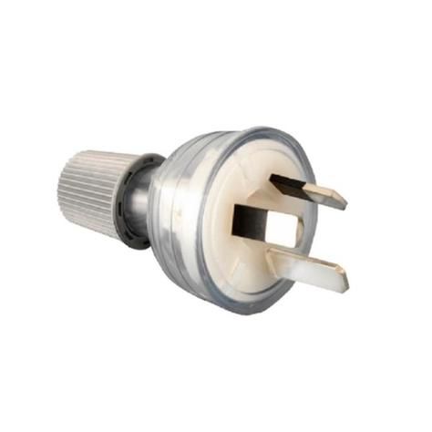 Extension Cord 10A 3 Pin Plug Top with Cord Locking Nut Clear