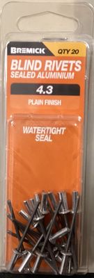 Rivets Alumin/Steel Sealed 4.3 Pk20