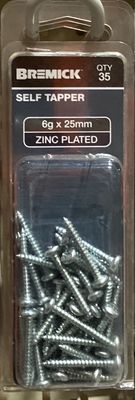 Self Tapper 6gx25mm Pk35 PanHd Zinc