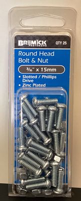B&amp;N R/Hd 3/16"x 15mm Pk25