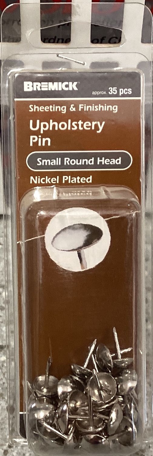 Upholstery Pin Round NickelPl pk35 small