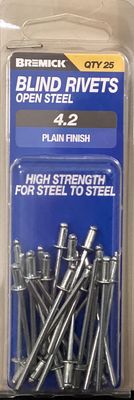 Rivets Steel/Steel 4.2 Pk25