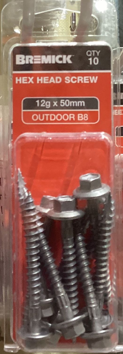 Tec screw T17-12gx50mm Pk10