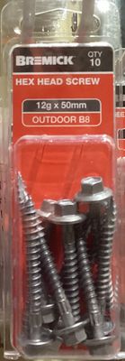 Tec screw T17-12gx50mm Pk10