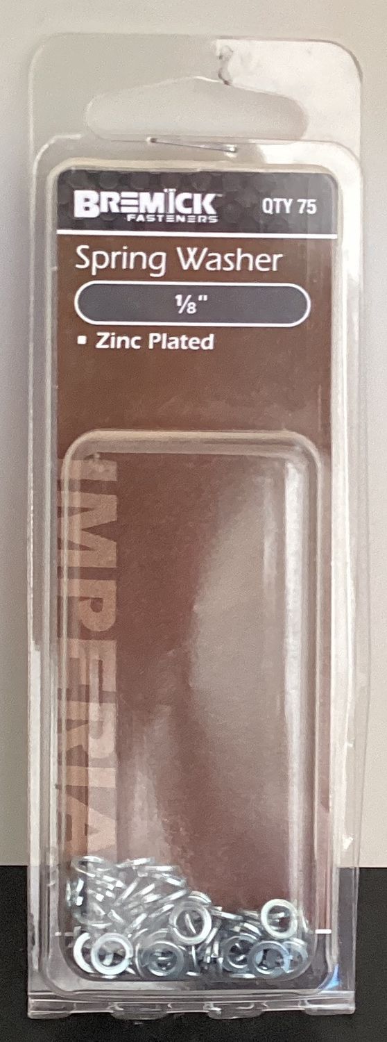 Spring Washer 1/8" Pk75 Zinc