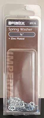 Spring Washer 1/8" Pk75 Zinc