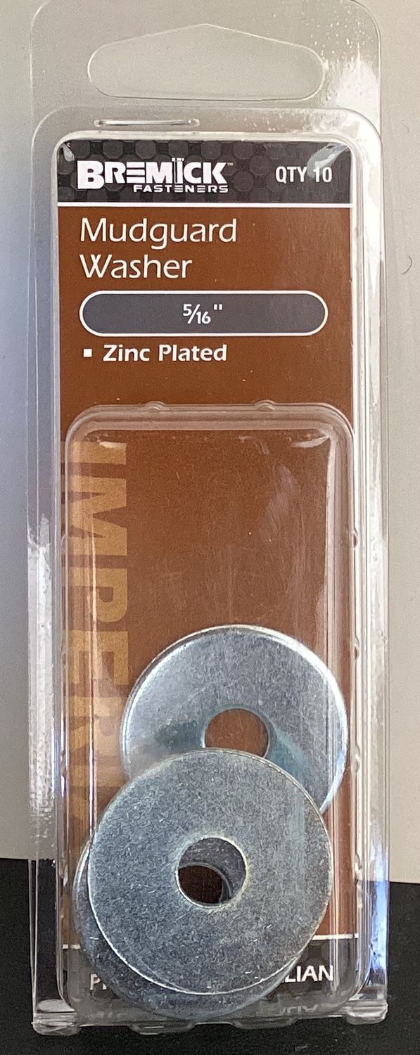 Flat washer 5/16" Pk10 mud guard washer