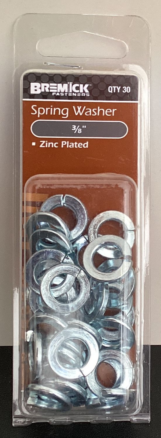 Spring washer 3/8" Pk30 Zinc