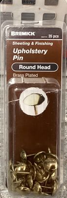 Upholstery Pin Round BrassPl pk35