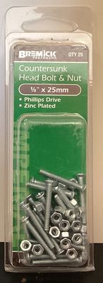 B&amp;N C/S 1/8"x 25mm pk25