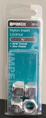 Nyloc nut 1/2" Pk4