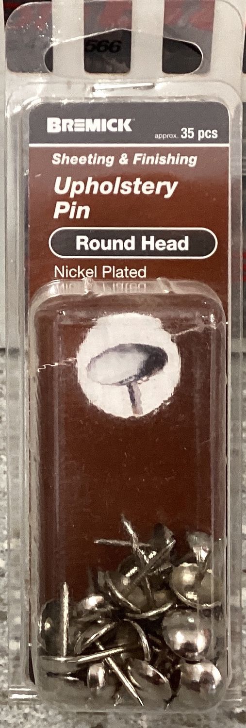 Upholstery Pin Round NickelPl pk35