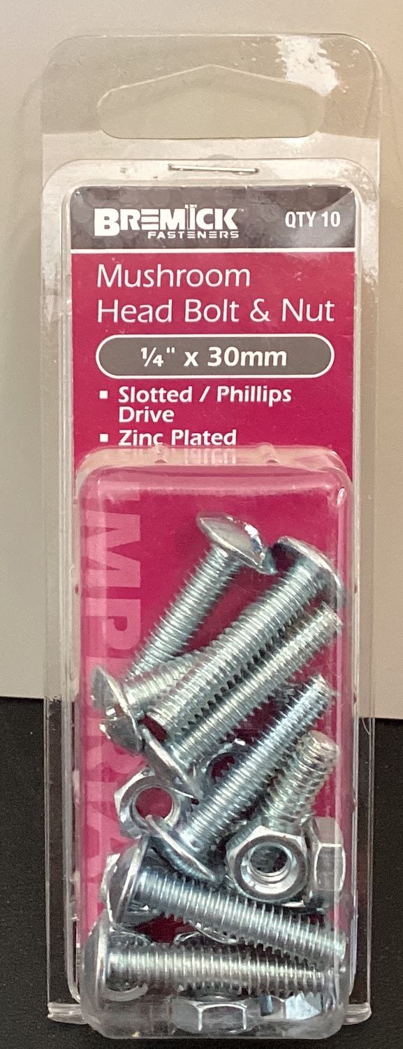 B&amp;N M/hd 1/4"x 30mm pk10