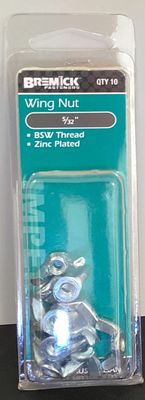 Wing Nut 5/32" Pk10 Zinc