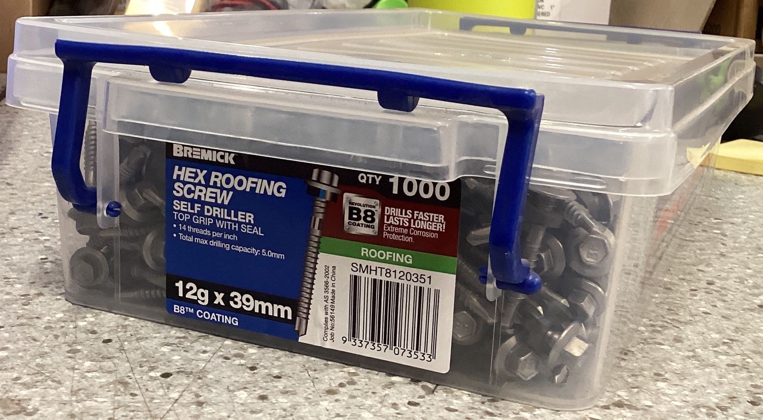 Tec Screw 12gx39mm pk1000 Neo HiGrip