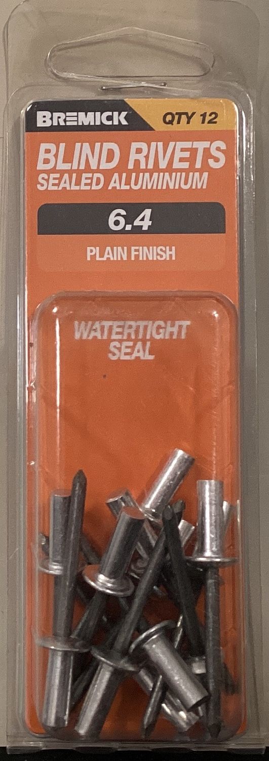 Rivets Alumin/Steel Sealed 6.4 Pk12