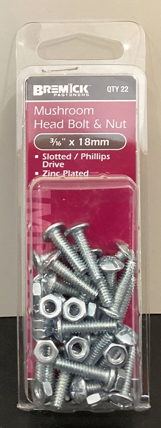 B&amp;N M/hd 3/16"x 18mm pk22