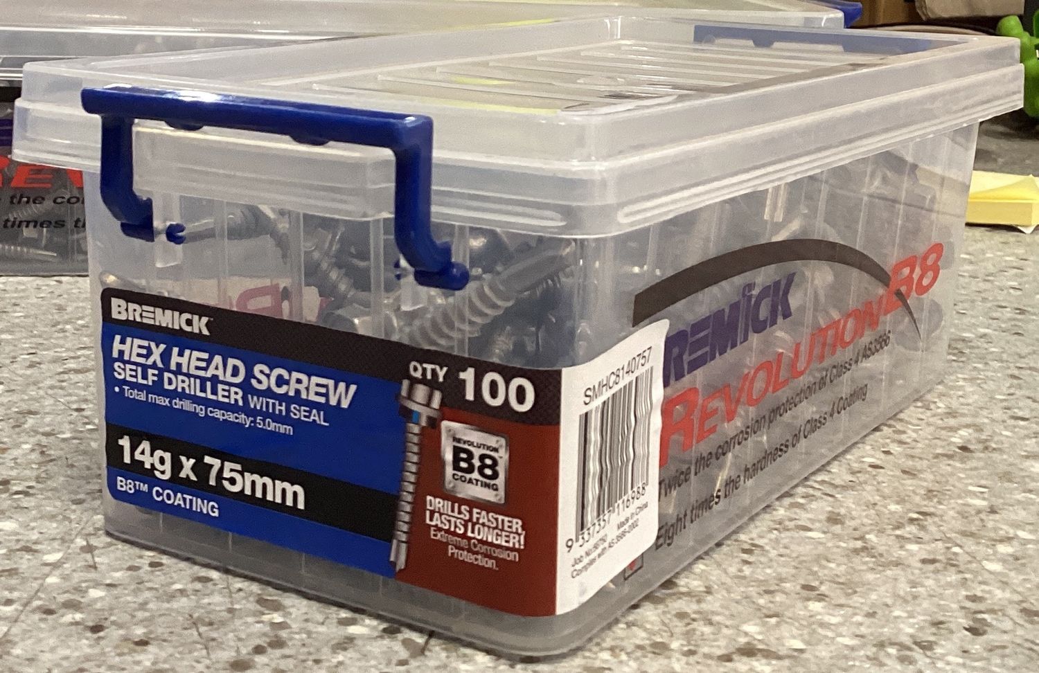 Tec screw 14gx75mm pk100 w/neo