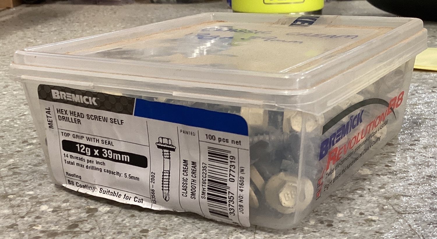 Tec screw 12gx39mmx100 neo HiG C/Cream