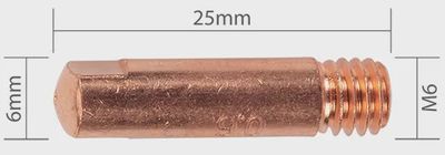 MIG Tip BZL M6x6 0.9mm Pk5