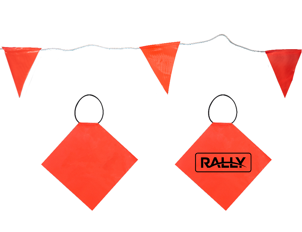 Safety Bunting Flags / Orange 30m