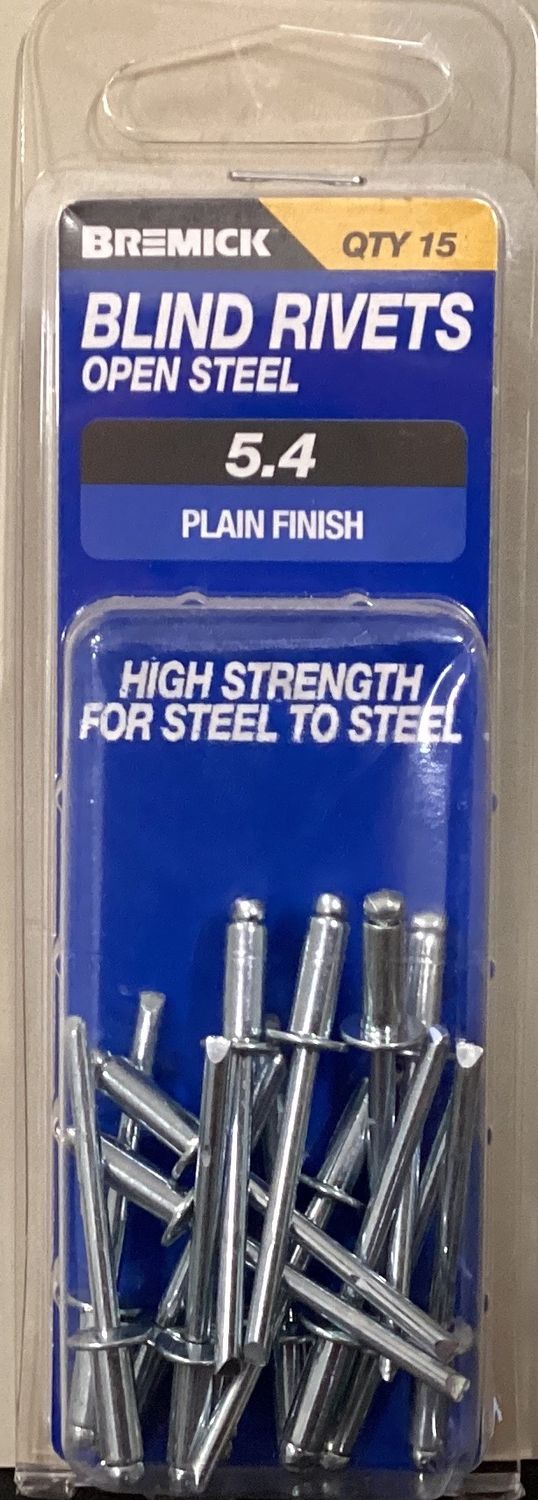 Rivets Steel/Steel 5.4 Pk15
