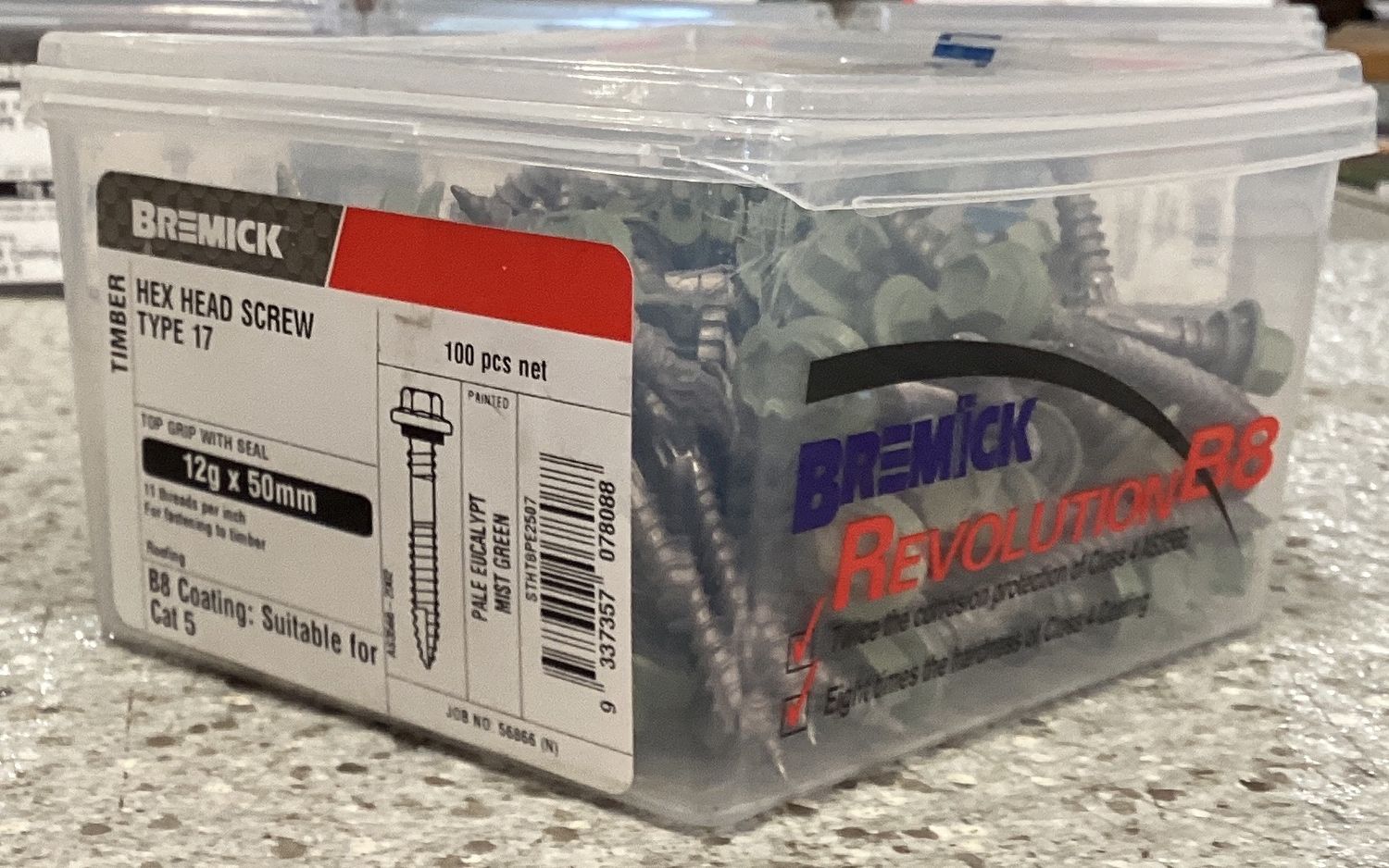 Tec Screw Type 17- 12g x 50mm 100pcs neo HiG Pale Eucalypt / Mist Green