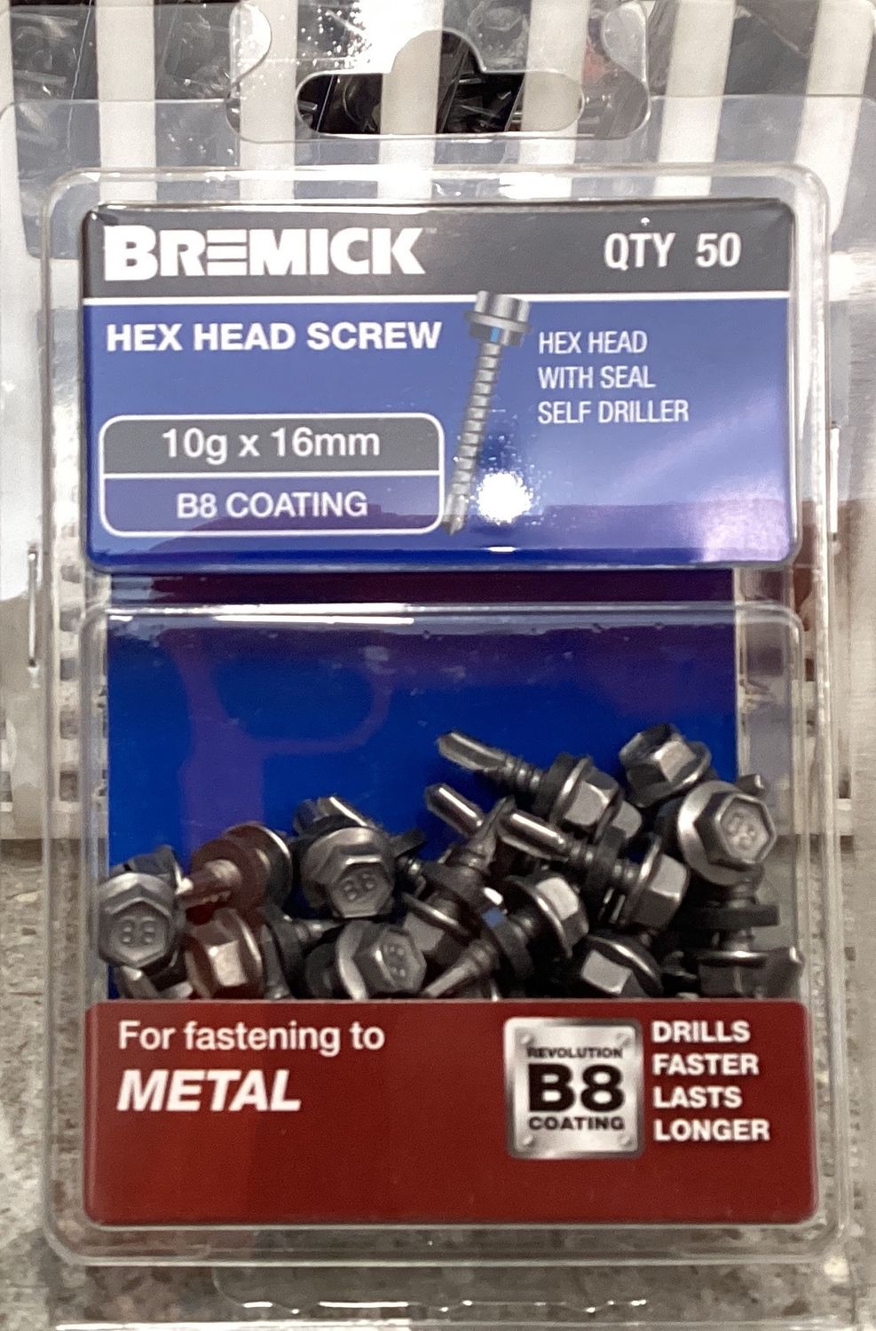 Tec screw 10gx16mm Pk50 w/neo