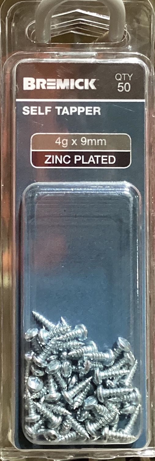 Self Tapper 4gx9mm Pk50 PanHd Zinc